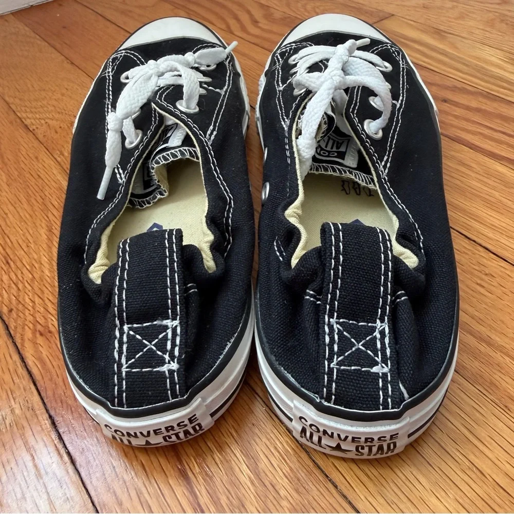 Converse Kids Black Low-Top Slip On Canvas Sneakers Kids Size 4